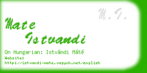mate istvandi business card