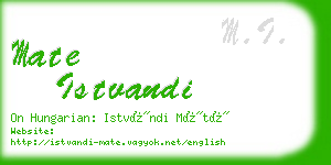 mate istvandi business card